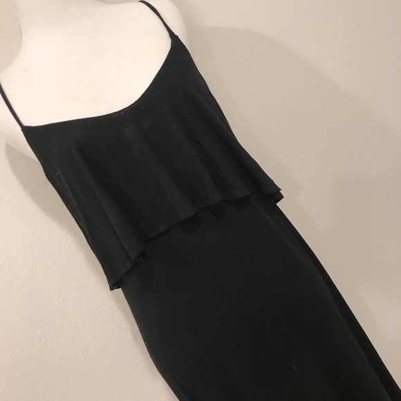 Forever 21 Black Maxi Flounce Dress - Picture 2 of 7